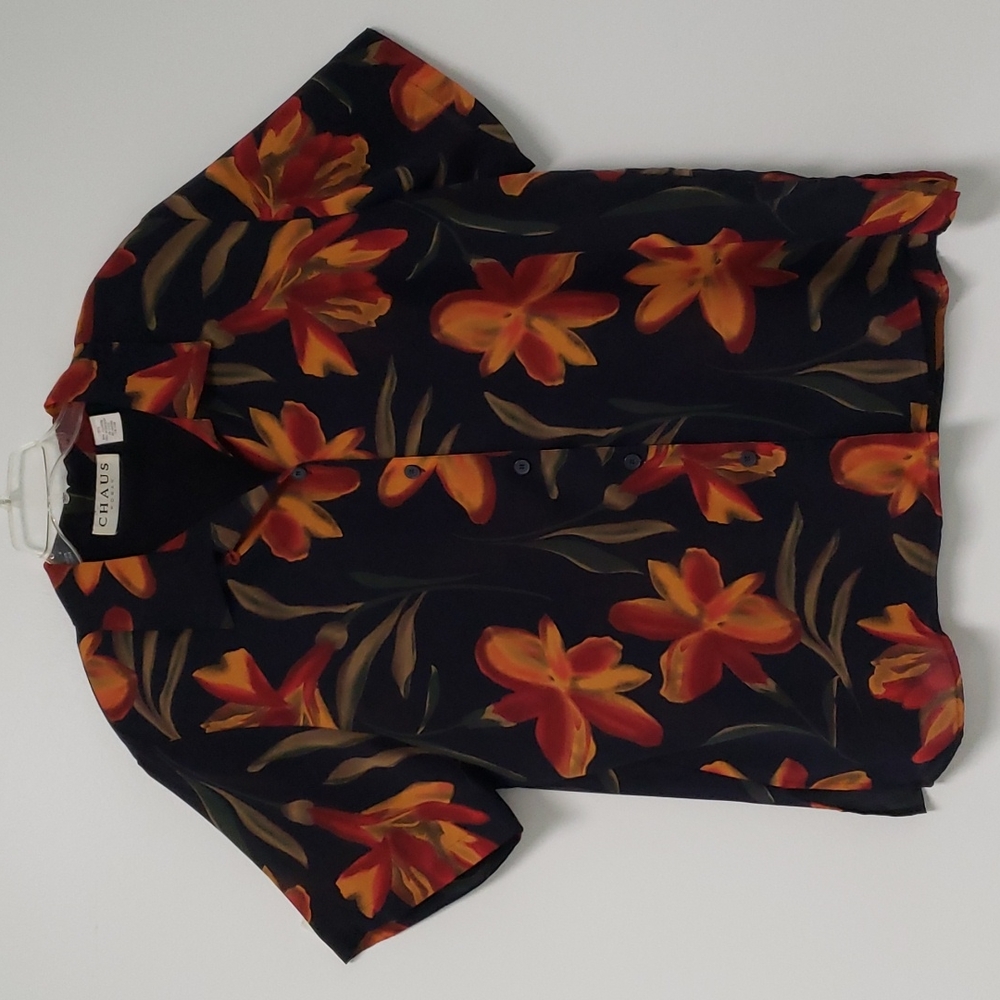 Chaus floral blouse orange floral